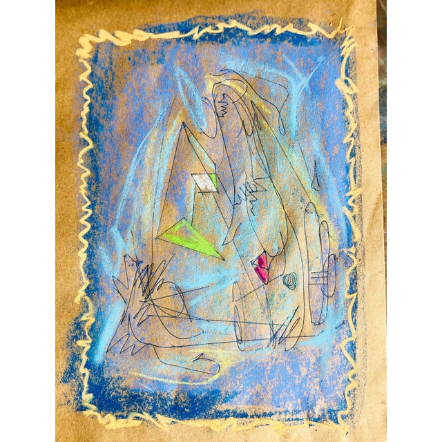 Abstract 101 Original by Erik Sulander 8.5x11.5 Pastel on Paper Signed unframed