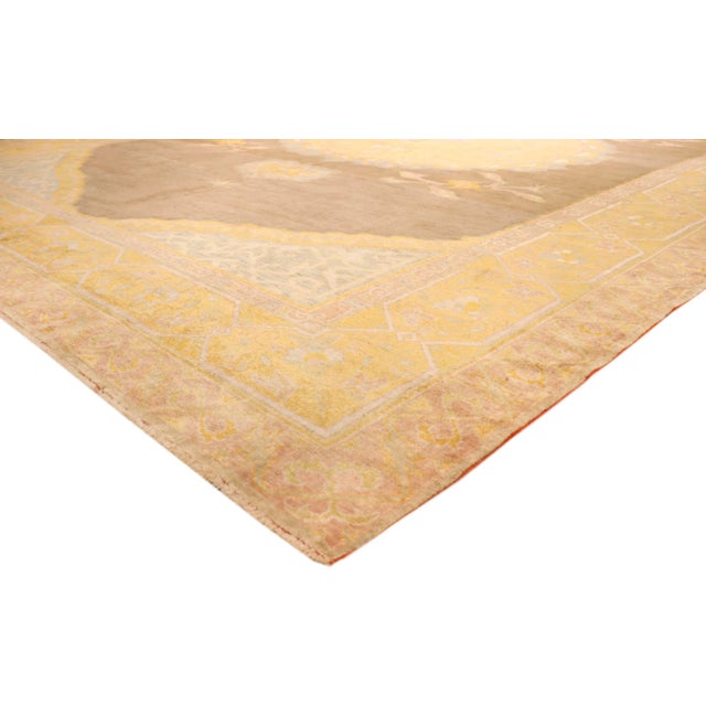 Turkish Pasargad Home Turkish Lamb's Wool Area Rug, 9' 4" X 12' 8", Toupe For Sale - Image 3 of 7