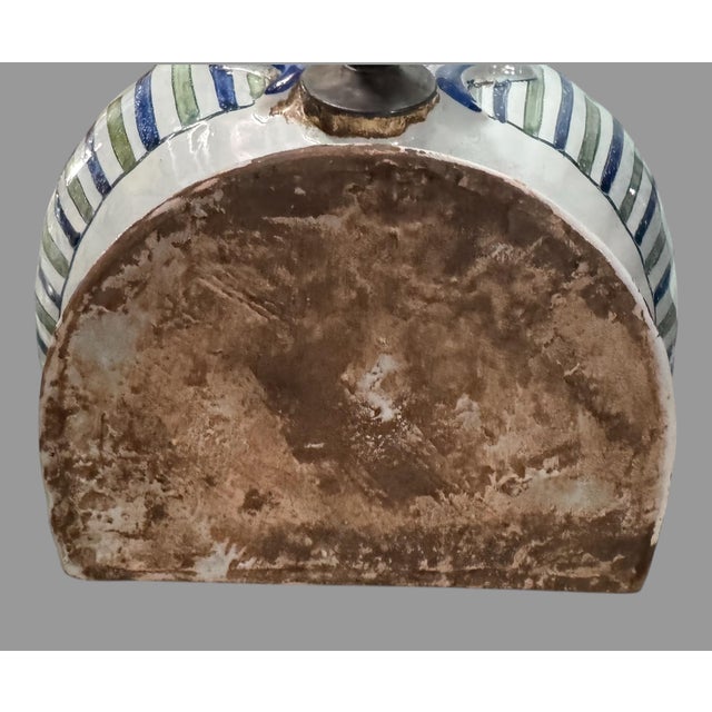 French Antique French Faience Floral Polychrome Decorated Lavabo Wall Fountain For Sale - Image 3 of 11