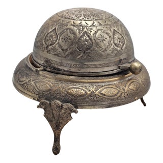 Brass-Plated Caviar or Sugar Bowl, 1890s For Sale