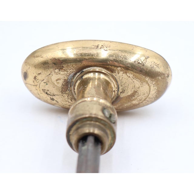 Pair of Reclaimed Cast Brass Oval Entry Door Knobs For Sale - Image 6 of 6