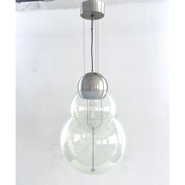 Mid-Century Italian Murano Opaline Glass Chandelier, 1970s For Sale - Image 11 of 18