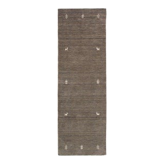 Pasargad DC Fine Hand Knotted Gabbeh Design Runner Rug For Sale