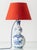Blue Blue & White Ceramic Table Lamps with New Vermilion Silk Shades from Royal Delft, 1974, Set of 2 For Sale - Image 8 of 18