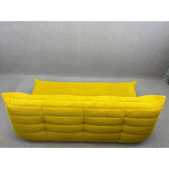 Togo Three-Seater Sofa in Yellow from Ligne Roset, 2012 For Sale - Image 9 of 15
