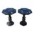 Pair of Black Marble-Top Gothic Revival Pedestal Tables For Sale