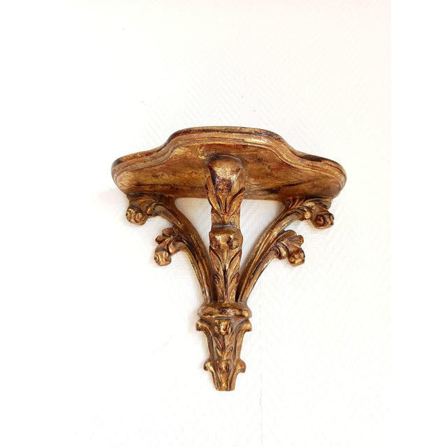 1950s Louis XV Style Giltwood Wall Console, 1950s For Sale - Image 5 of 7