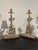 Vintage 15" S.P. C 2000 Candlestick candle Holder Mother Child tree metal with wood base. High quality S.P. 2000 company...