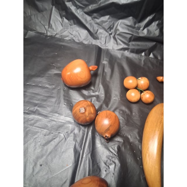 Mid 20th Century Vintage Wooden Carved Fruit Decor - A Set For Sale - Image 5 of 10
