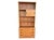 Wood Restored 1960s Danish Modern Bookcase Cabinet With Carved Pulls & Sliding Doors For Sale - Image 7 of 17