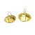 Vintage set of 2 mid century glamorous gold tone metal baskets with collapsible handles, made in India. The set includes...