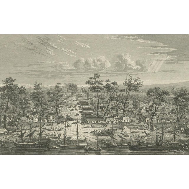Sacramento City California Engraving, 1850 For Sale - Image 3 of 11