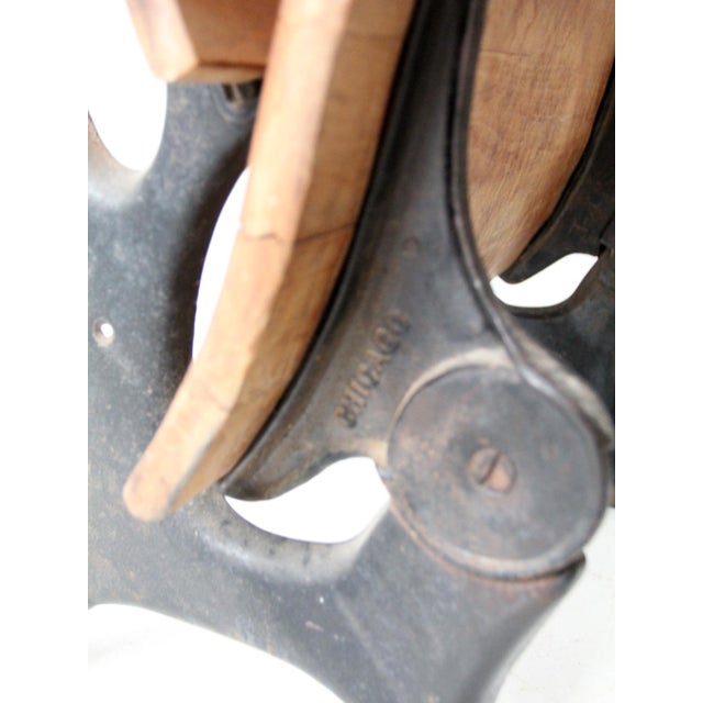 Early 20th Century Antique Chicago Cast Iron School Desk For Sale - Image 5 of 11