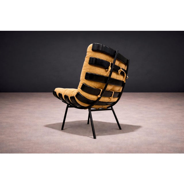 Martin Eisler “Costella” Armchair in Hardwood & Chenille, Martin Eisler, 1950s For Sale - Image 4 of 9