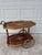 Mid-Century Traditional Wood and Brass Tea Cart With Floral Detail For Sale In Orlando - Image 6 of 14