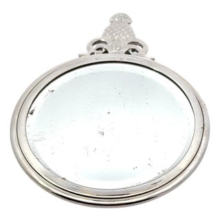 Late 20th Century Tiffany & Co Pineapple Hand Mirror Sterling Silver 58 Grams Estate For Sale