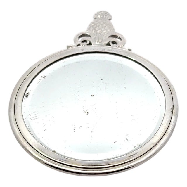 Late 20th Century Tiffany & Co Pineapple Hand Mirror Sterling Silver 58 Grams Estate For Sale