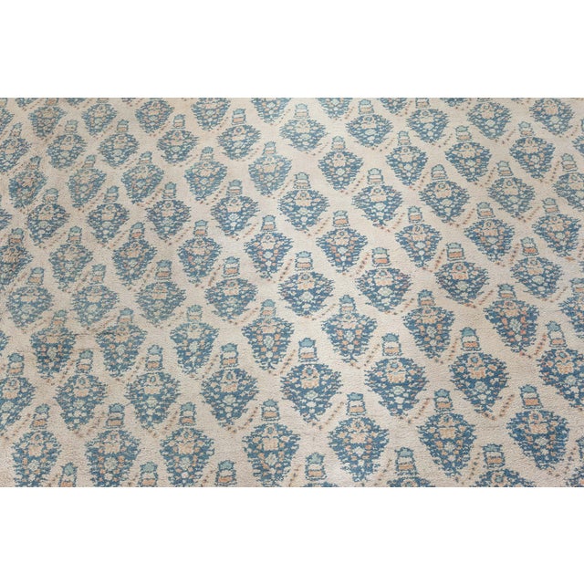 Blue Oversized Antique Indian Agra Rug For Sale - Image 8 of 9