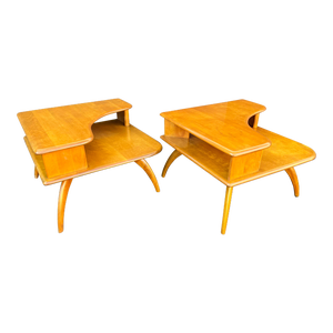 1970s Vintage Heywood Wakefield Side/Corner Table -Pair