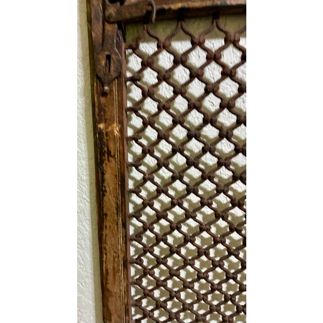 Antique Middle Eastern Iron Jali Window Shutters, Pair For Sale - Image 12 of 12