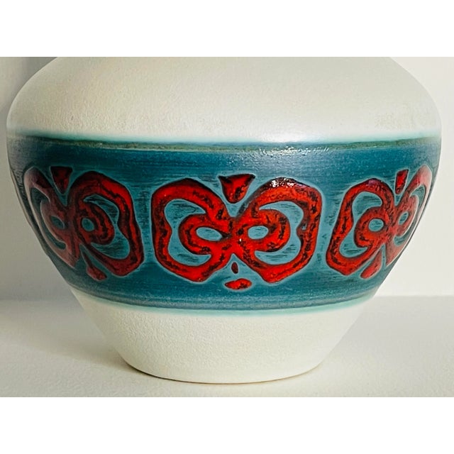 Mid-Century Modern Mid Century Modern German Ceramic Matte Finish Bulbous Vase For Sale - Image 3 of 7