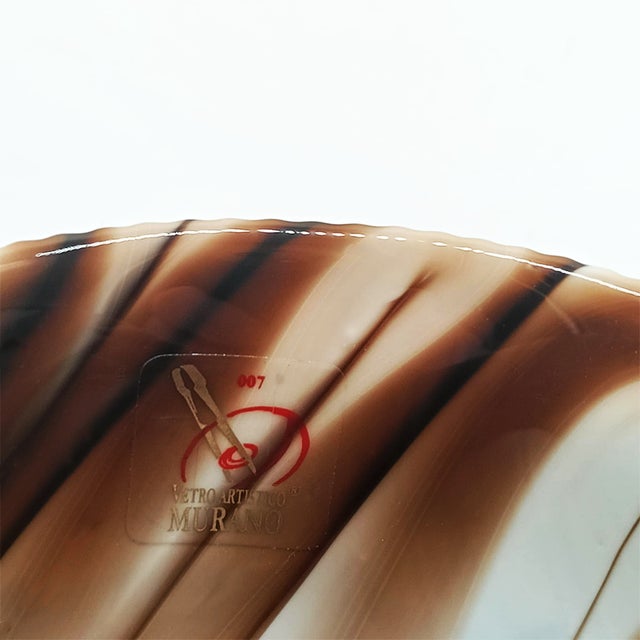 Vintage Italian Shell Ashtray in Murano Art Glass, 1960s For Sale - Image 9 of 13