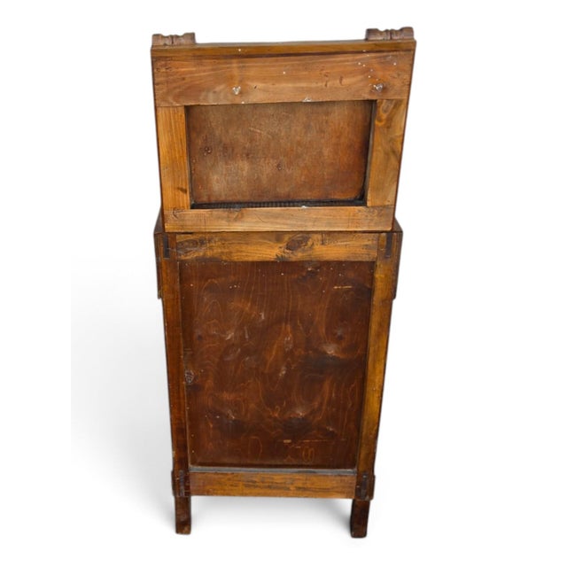1930s Pair of 1930 Walnut Nightstand American Art Deco Bedside Cabinet Refurbished For Sale - Image 5 of 18