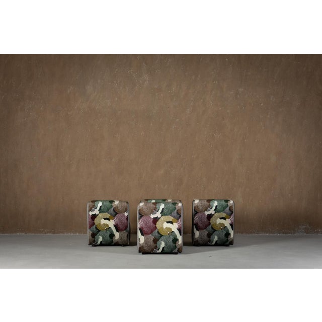 Italian Modular Sofa in Freedom Flight Velvet, 1970s, Set of 3 For Sale - Image 9 of 11