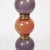 Mid-Century Hand-Blown Coral Red & Lilac Murano Glass Stacked Ball Table Lamps For Sale - Image 9 of 12