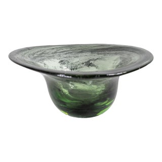Mid-Century Modern Free Form Handmade Art Glass Bowl For Sale