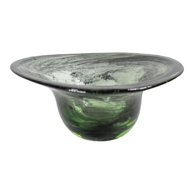 Mid-Century Modern Free Form Handmade Art Glass Bowl For Sale