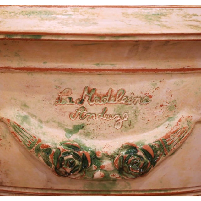 French Handmade Terracotta Anduze Bowl Urn Planter by La Madeleine For Sale In Dallas - Image 6 of 14