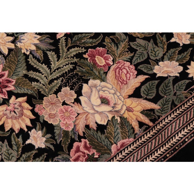 Shabby Chic Shabby Chic David Pak-Persian Black/Red Wool Rug - 10'1'' X 13'10'' For Sale - Image 3 of 8