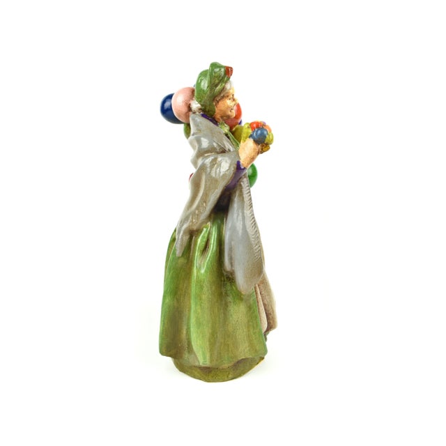 Vintage Old Man and Woman Balloon and Flower Sellers Figurines - 2 Pieces For Sale - Image 11 of 13
