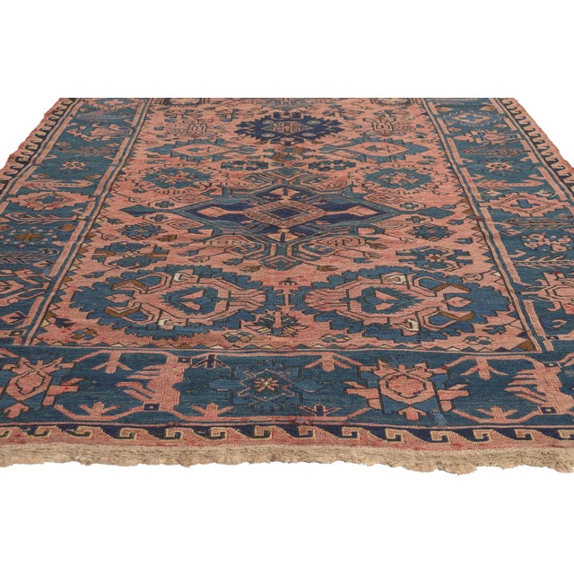 Vintage Persian Soumak Rug, 05'00 X 10'10 For Sale - Image 4 of 10