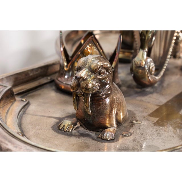 Silver Meriden Britannia Co Ornamental Silver Plate Centerpiece Candle Holder For Sale - Image 8 of 10