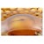 Large Golden Amber Colored Glass Dish For Sale - Image 6 of 8