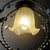 Glass Swedish Modern Wrought Iron Pendant Lamp with Organic Leaf Decor, 1940s For Sale - Image 7 of 11