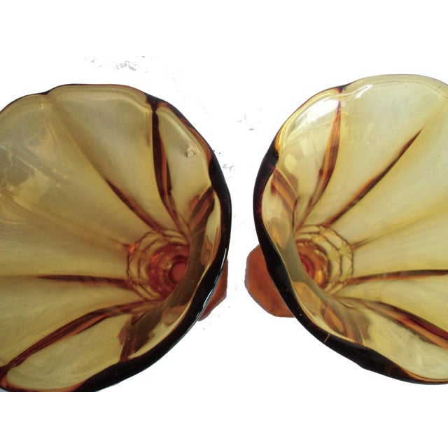 Orange Crystal Vases from the Val-Saint-Lambert, Set of 2 For Sale - Image 8 of 18