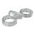 Late 20th Century Hollywood Regency Crystal Napkin Rings, 3 For Sale