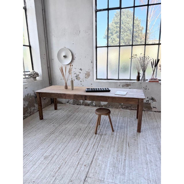 Vintage Farmhouse Table in Pine, 1950s For Sale - Image 9 of 18