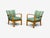 1940s Swedish Modern, Lounge Chairs, Hardwood, Fabric, Sweden, 1940s For Sale - Image 5 of 11