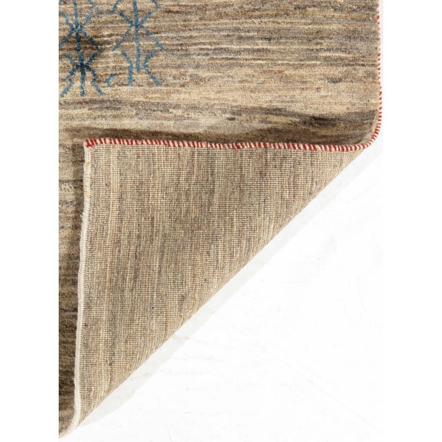 1980s Vintage Hand-Knotted Persian Gabbeh Rug 6'7" X 7'11" For Sale - Image 5 of 5