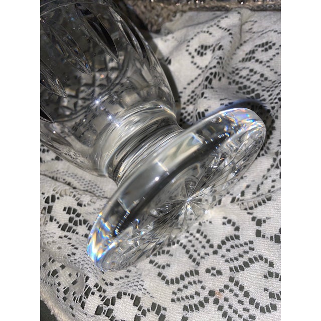 Waterford Vintage Waterford Crystal Balmoral 11" Footed Vase Elegant Grandmillennial Decor For Sale - Image 4 of 12