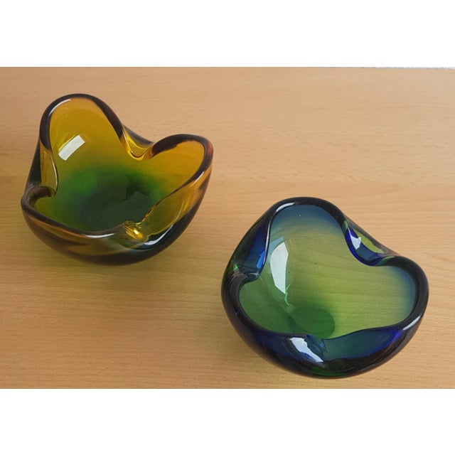 Mid-Century Modern Vintage Murano Glass Bowls, 1960s, Set of 2 For Sale - Image 3 of 7