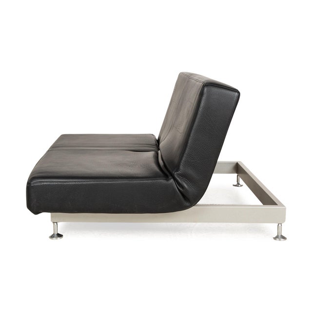 Damier Leather Two Seater Black Manual Relaxation Sofa from Edra For Sale - Image 15 of 16