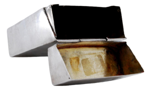 Silver Cigarette Case with Hinged Lid