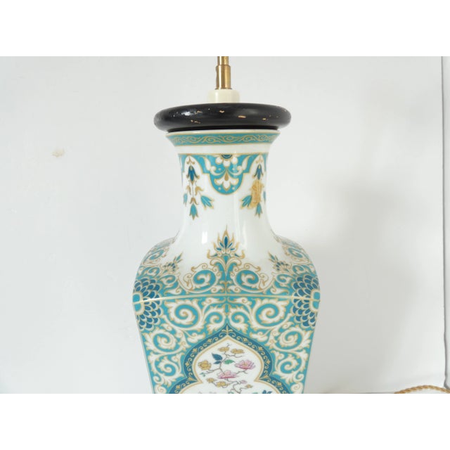 Vintage Chinoiserie Floral Lamp For Sale - Image 4 of 9