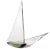 Seguso Vintage Archimede Seguso Murano Signed Topaz Clear Italian Art Glass Nautical Sailboat Sculpture For Sale - Image 4 of 7