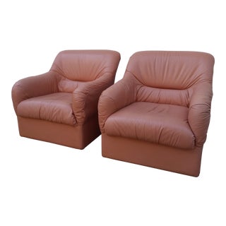 1980s Leather Chairs - a Pair For Sale